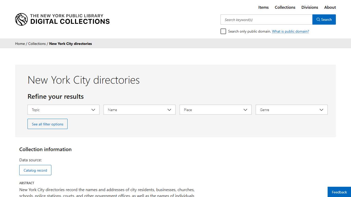New York City directories - NYPL Digital Collections