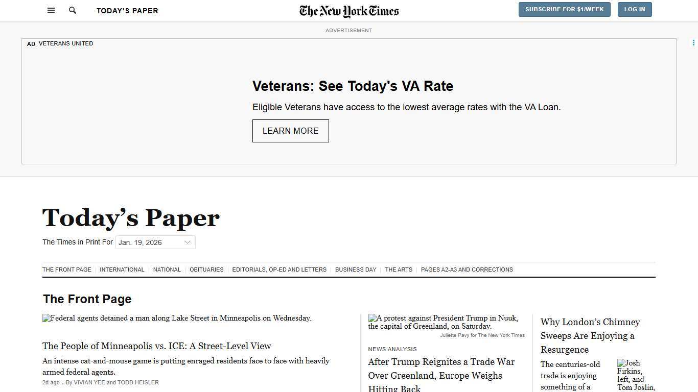 Today's Paper - The New York Times