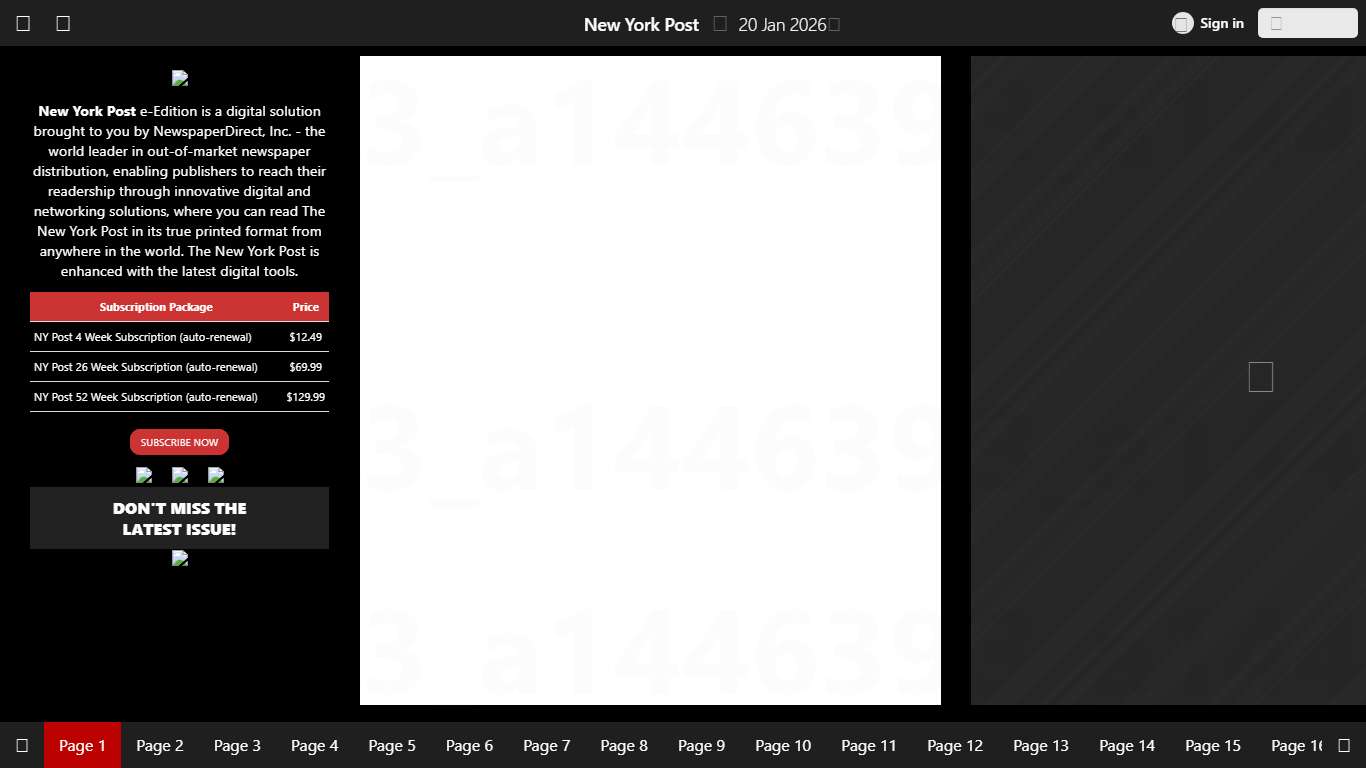 The New York Post e-Edition